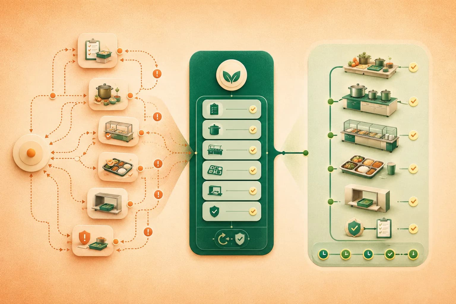 Accountability comparison: without a central operating partner vs. with WeCare