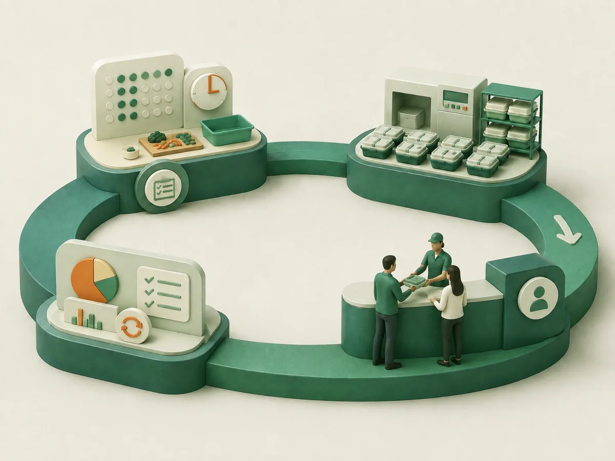 Recurring workplace meals illustration