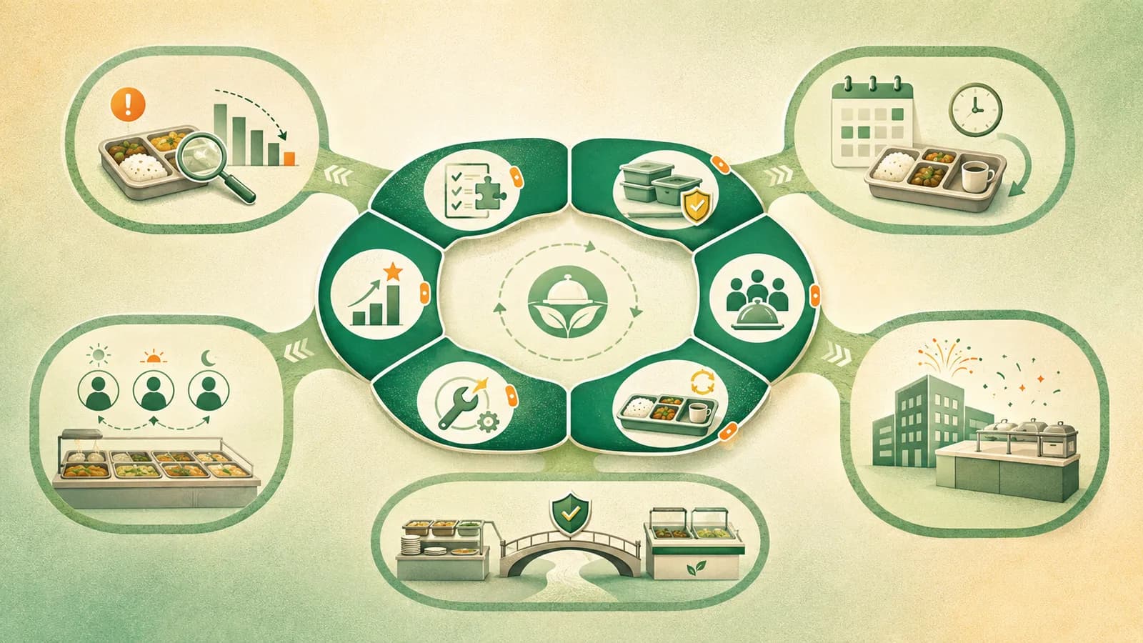 Context-adaptive six-stage operating model