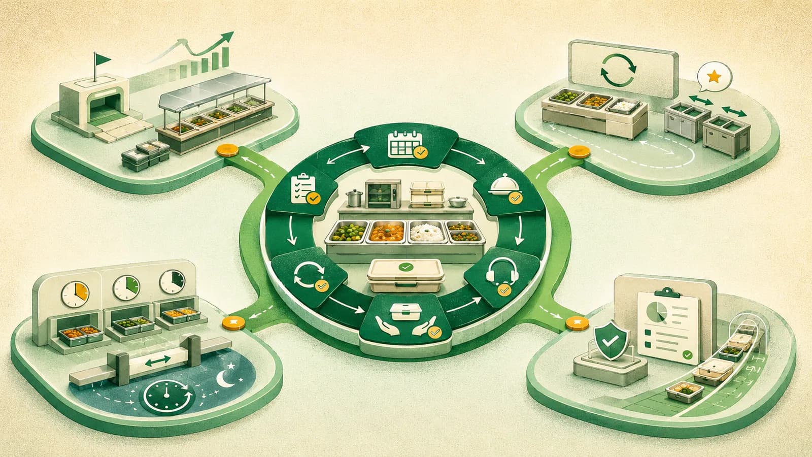 Four workplace environments around one solution system