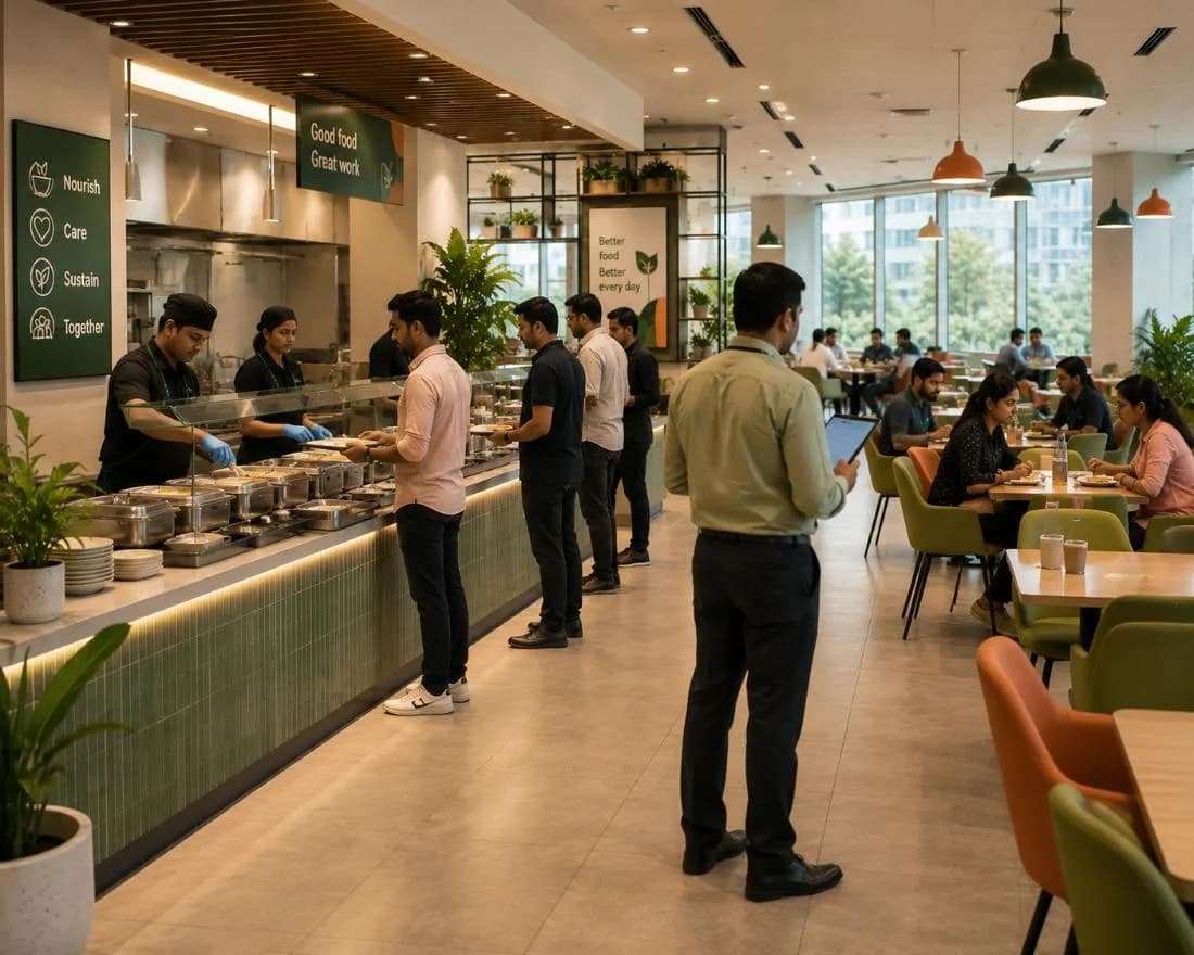 Coordinated enterprise workplace food operations